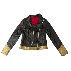 Marvel Black Widow By Her Universe Faux Leather Jacket Size Small
